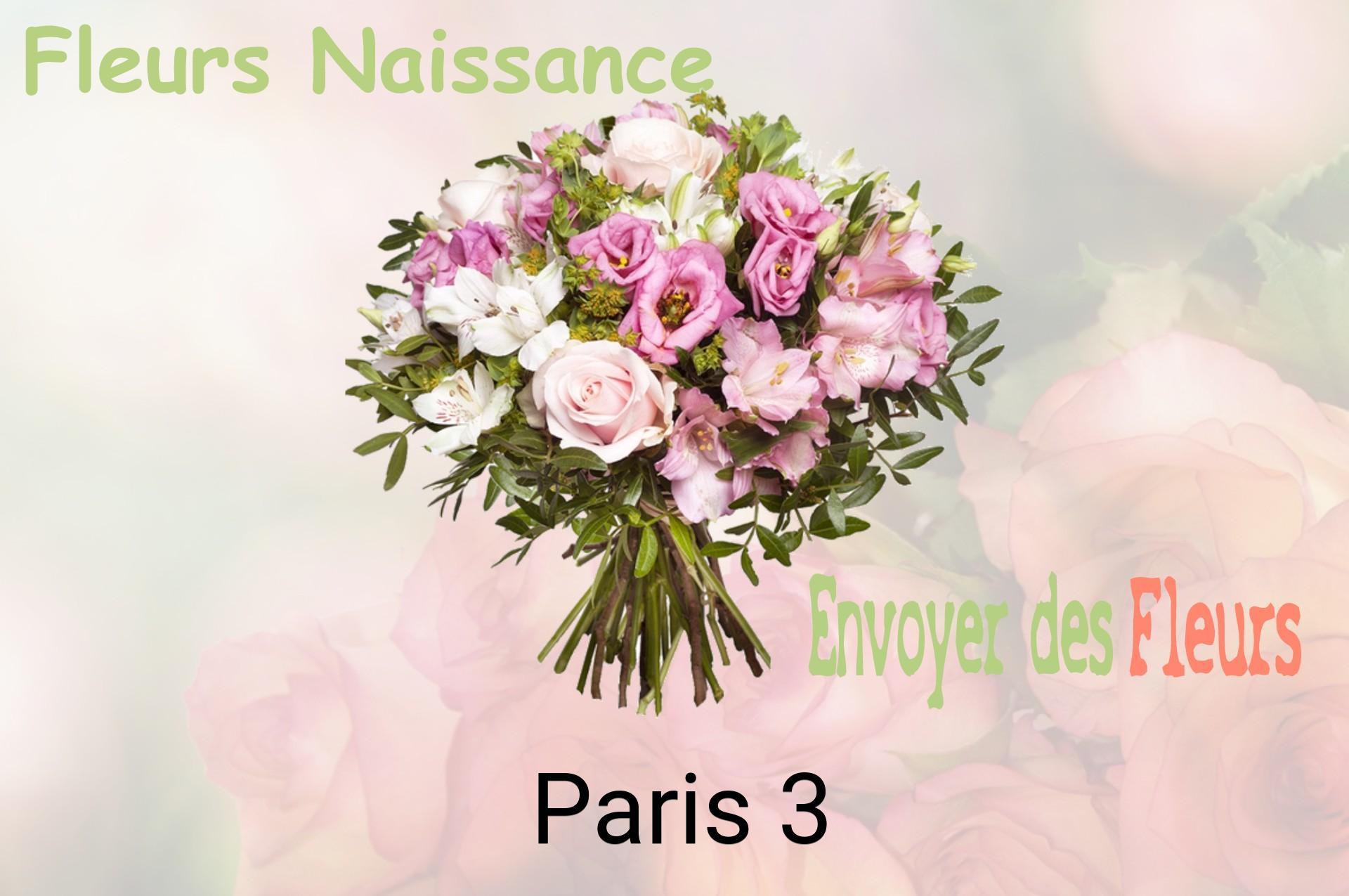 Bouquet de fleurs de naissance livré à Paris-3