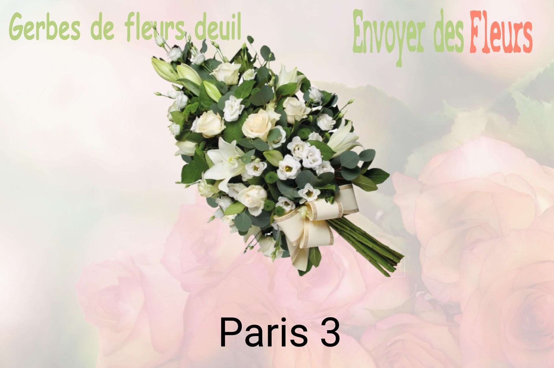 Gerbe de fleurs de deuil livrée à Paris-3